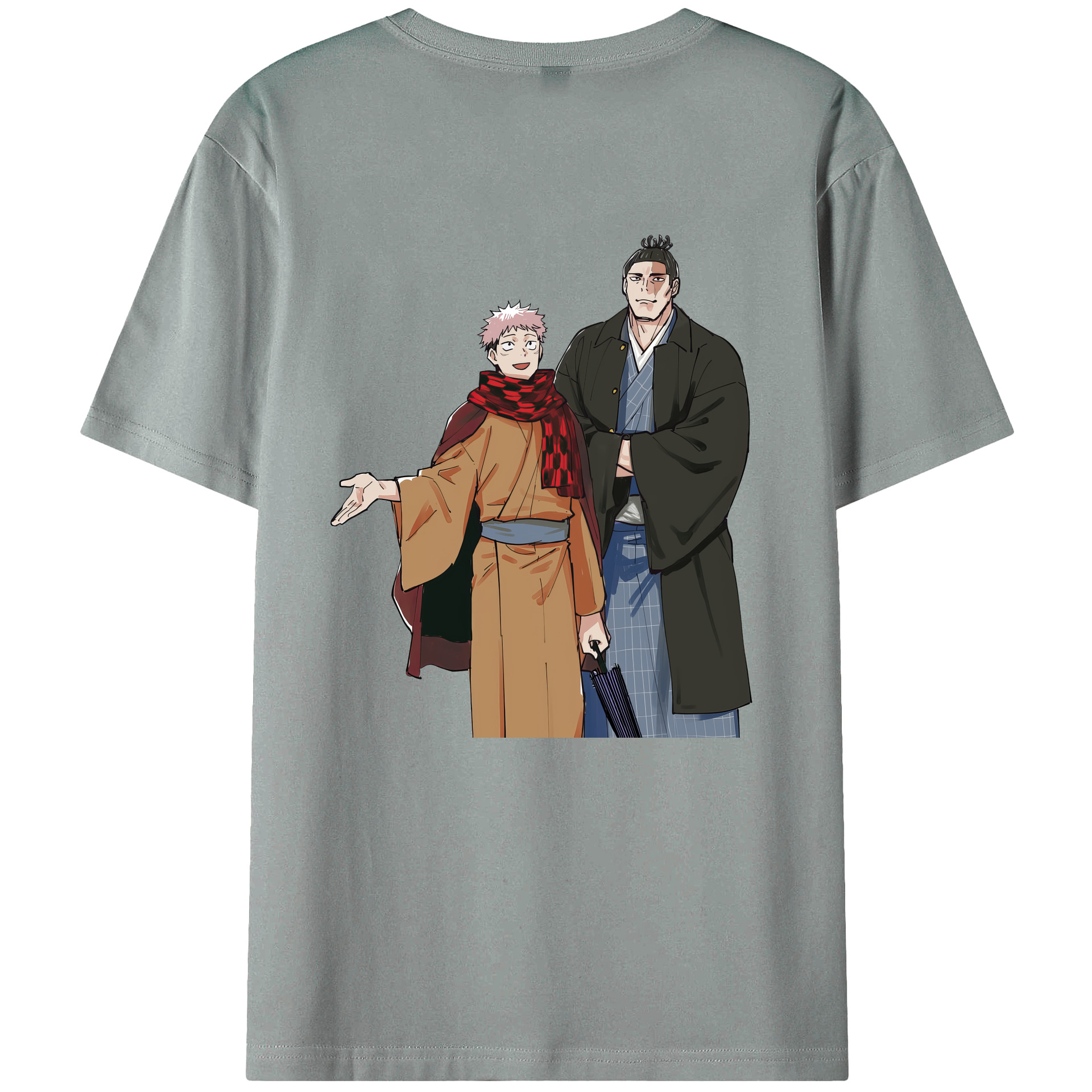 （画像用） 呪術廻戦 Jujutsu Kaisen 綿100％ メンズ半袖Tシャツ（バックプリント） 通気性